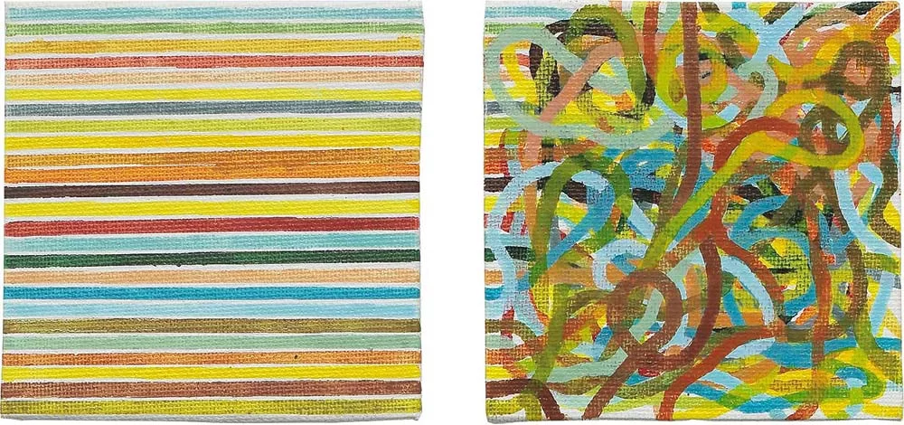 Ansicht: Linien Diptychon