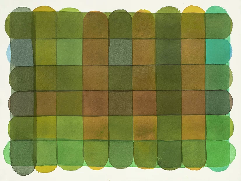 Ansicht: Brush Strokes Grid (green) #03