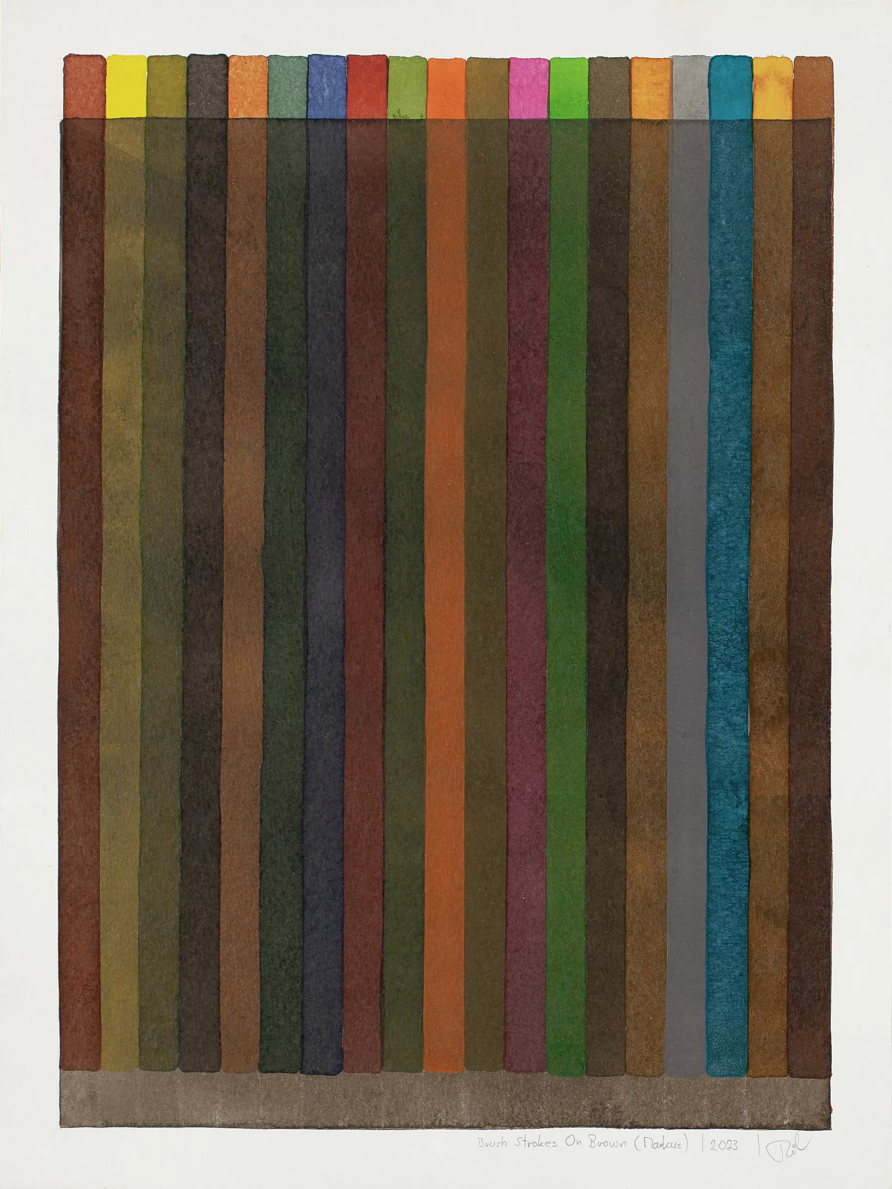 Ansicht: Brush Strokes On Brown (Markus) #01