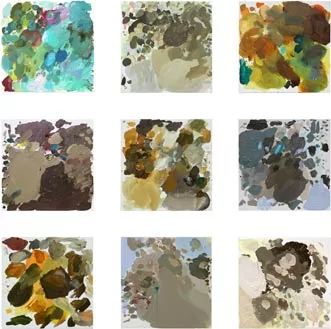 Ansicht: Paletten Polyptychon